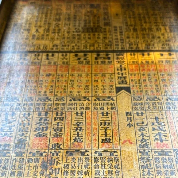 Vintage red lacquered wood Asian style jewelry box - Picture 11 of 17